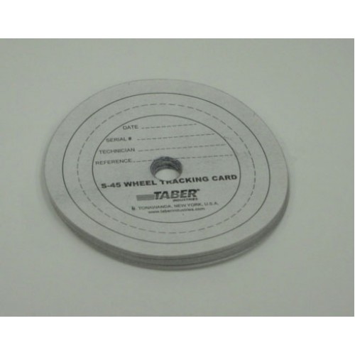 Wheel Tracking Cards with 1/2" Center Hole