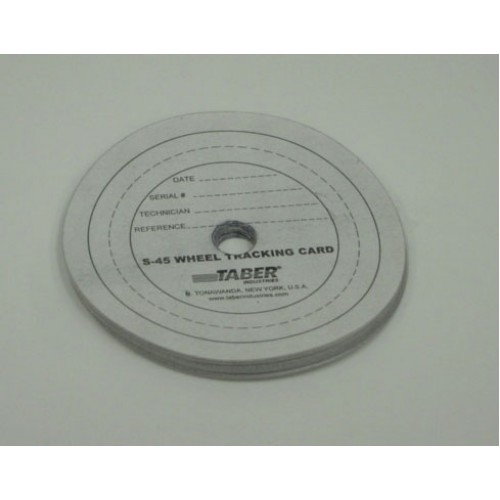 Wheel Tracking Cards with 1/2" Center Hole