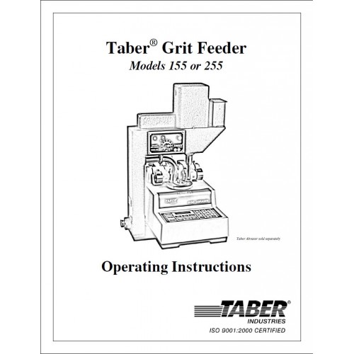 Operating Instructions - Model 155 & 255 Grit Feeder