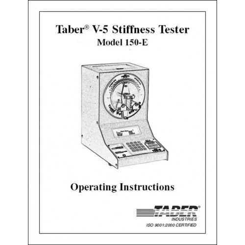 Operating Instructions - Model 150-E Stiffness Tester