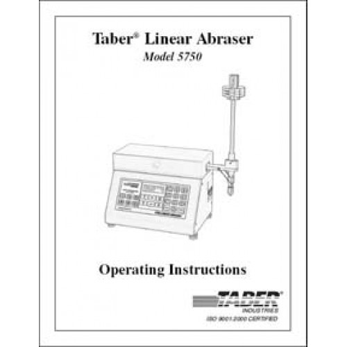 Operating Instructions - Model 5750 Linear Abraser